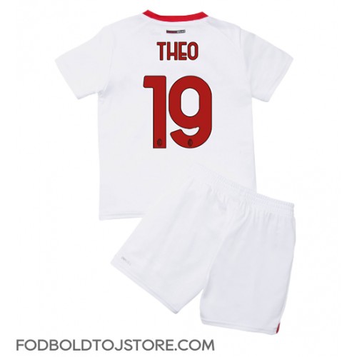 AC Milan Theo Hernandez #19 Udebanesæt Børn 2022-23 Kortærmet (+ Korte bukser)